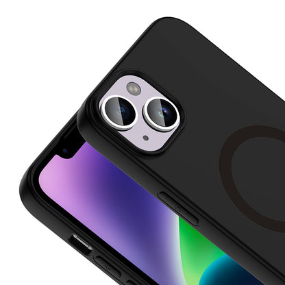 iPhone 14 Kılıf M-Safe Şarj Özellikli MNC Aris Silikon Kapak - Siyah