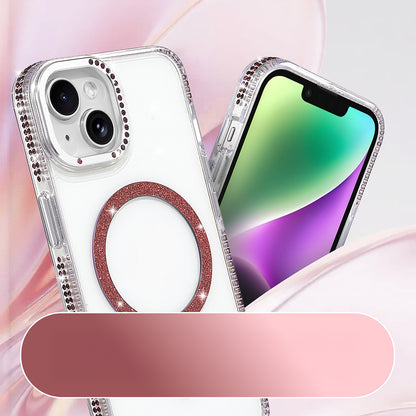 iPhone 14 Kılıf M-safe Şarj Özellikli MNC Tera Silikon Kapak - Mürdüm