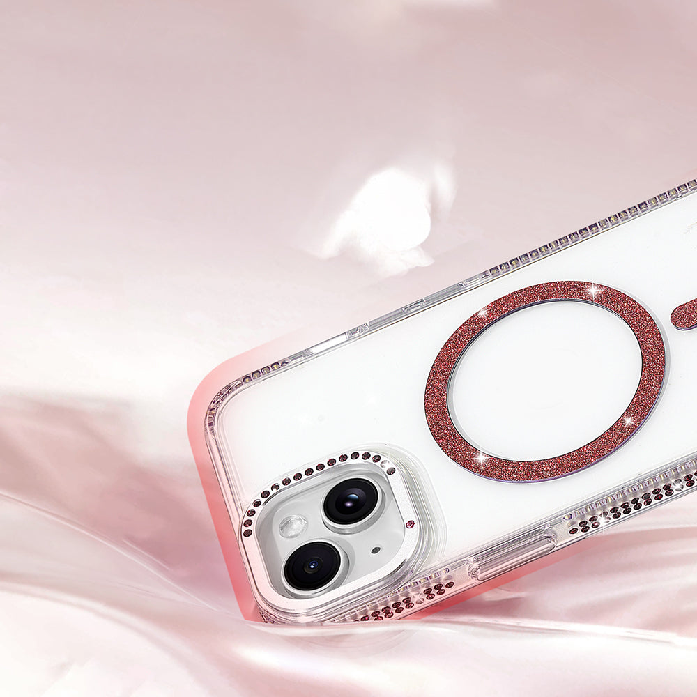 iPhone 14 Kılıf M-safe Şarj Özellikli MNC Tera Silikon Kapak - Mürdüm
