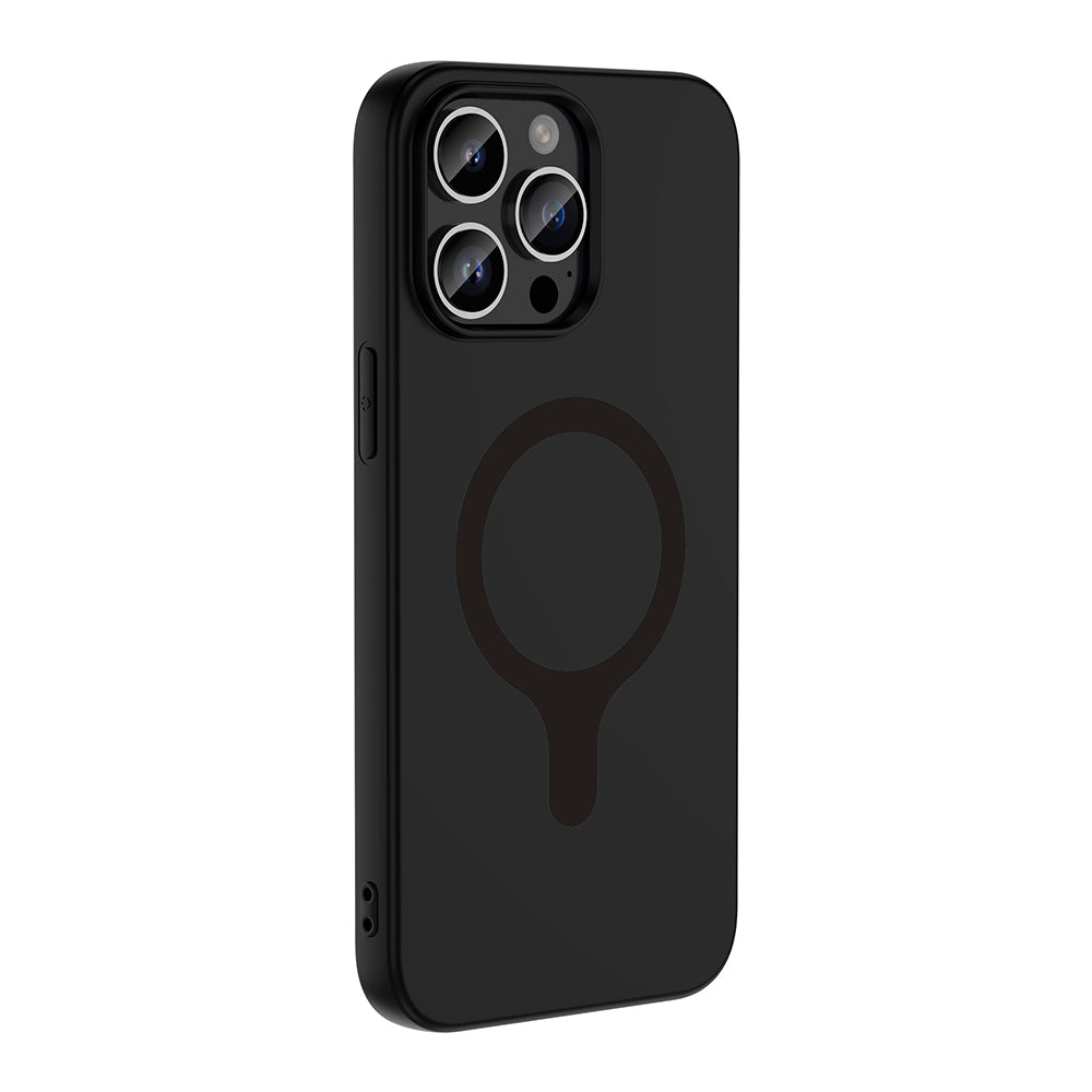 iPhone 14 Pro Max Kılıf M-Safe Şarj Özellikli MNC Aris Silikon Kapak - Siyah