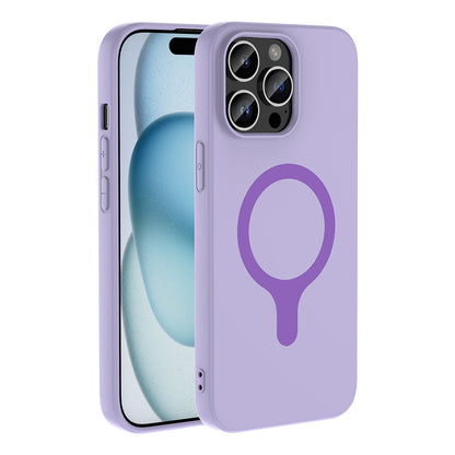 iPhone 14 Pro Max Kılıf M-Safe Şarj Özellikli MNC Aris Silikon Kapak - Lila