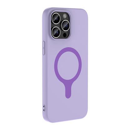 iPhone 14 Pro Max Kılıf M-Safe Şarj Özellikli MNC Aris Silikon Kapak - Lila