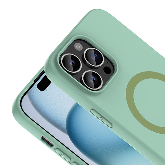 iPhone 14 Pro Max Kılıf M-Safe Şarj Özellikli MNC Aris Silikon Kapak - Turkuaz