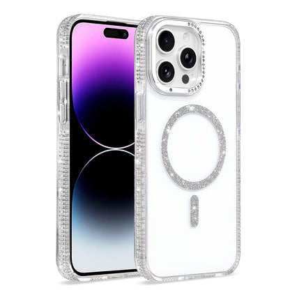 iPhone 14 Pro Max Kılıf M-safe Şarj Özellikli MNC Tera Silikon Kapak - Şeffaf