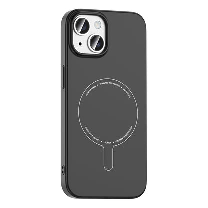 iPhone 15 Kılıf M-Safe Şarj Özellikli Kamera Korumalı MNC Elio Sert PC Kapak - Açık Pembe