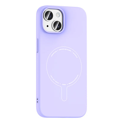 iPhone 15 Kılıf M-Safe Şarj Özellikli Kamera Korumalı MNC Elio Sert PC Kapak - Lila