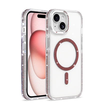 iPhone 15 Kılıf M-safe Şarj Özellikli MNC Tera Silikon Kapak - Mürdüm