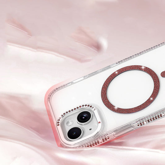 iPhone 15 Kılıf M-safe Şarj Özellikli MNC Tera Silikon Kapak - Mürdüm