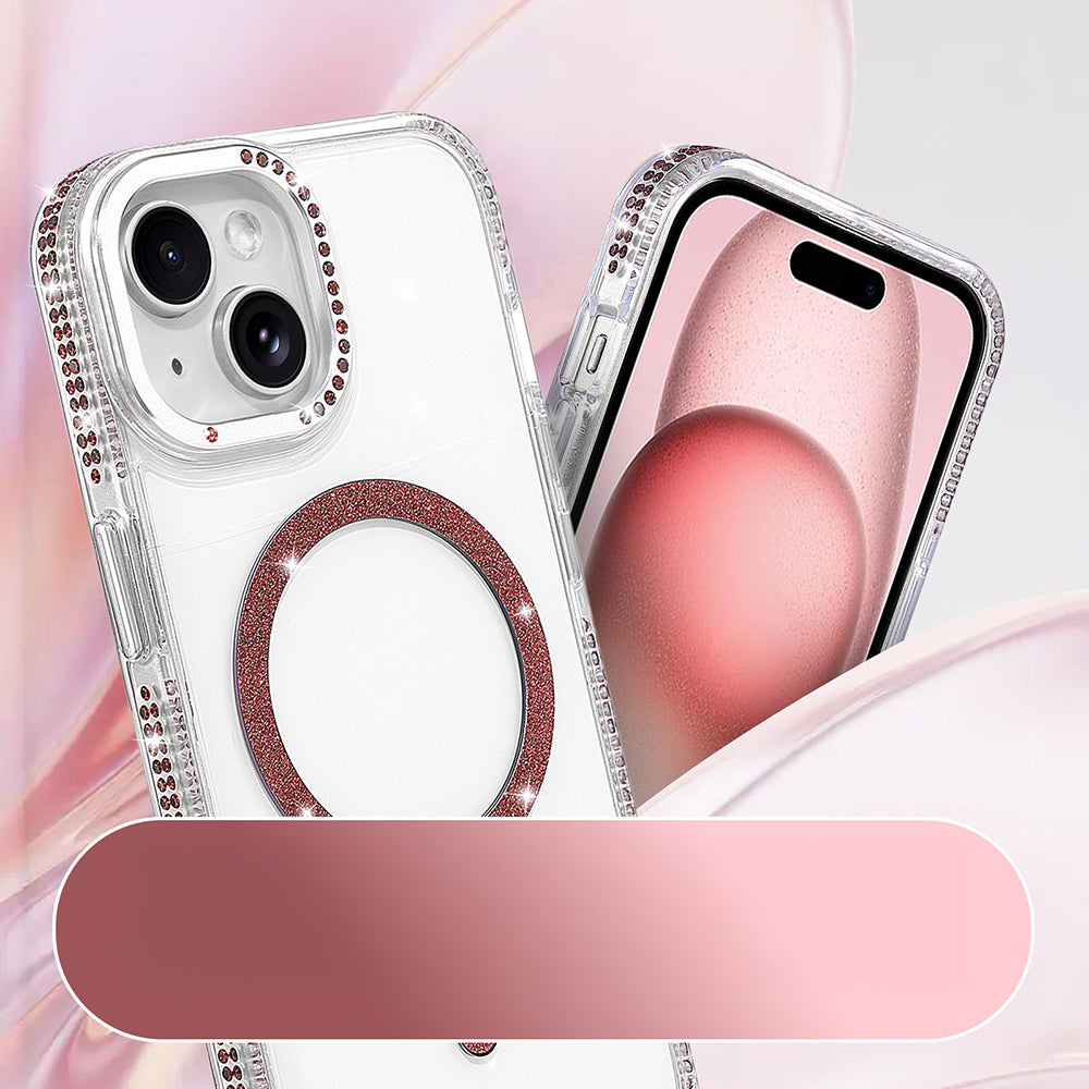 iPhone 15 Kılıf M-safe Şarj Özellikli MNC Tera Silikon Kapak - Mürdüm