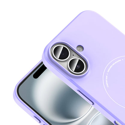 iPhone 16 Kılıf M-Safe Şarj Özellikli Kamera Korumalı MNC Elio Sert PC Kapak - Lila