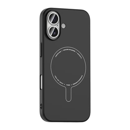 iPhone 16 Kılıf M-Safe Şarj Özellikli Kamera Korumalı MNC Elio Sert PC Kapak - Turuncu
