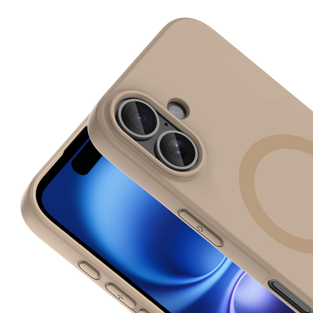 iPhone 16 Kılıf M-Safe Şarj Özellikli MNC Aris Silikon Kapak - Turuncu