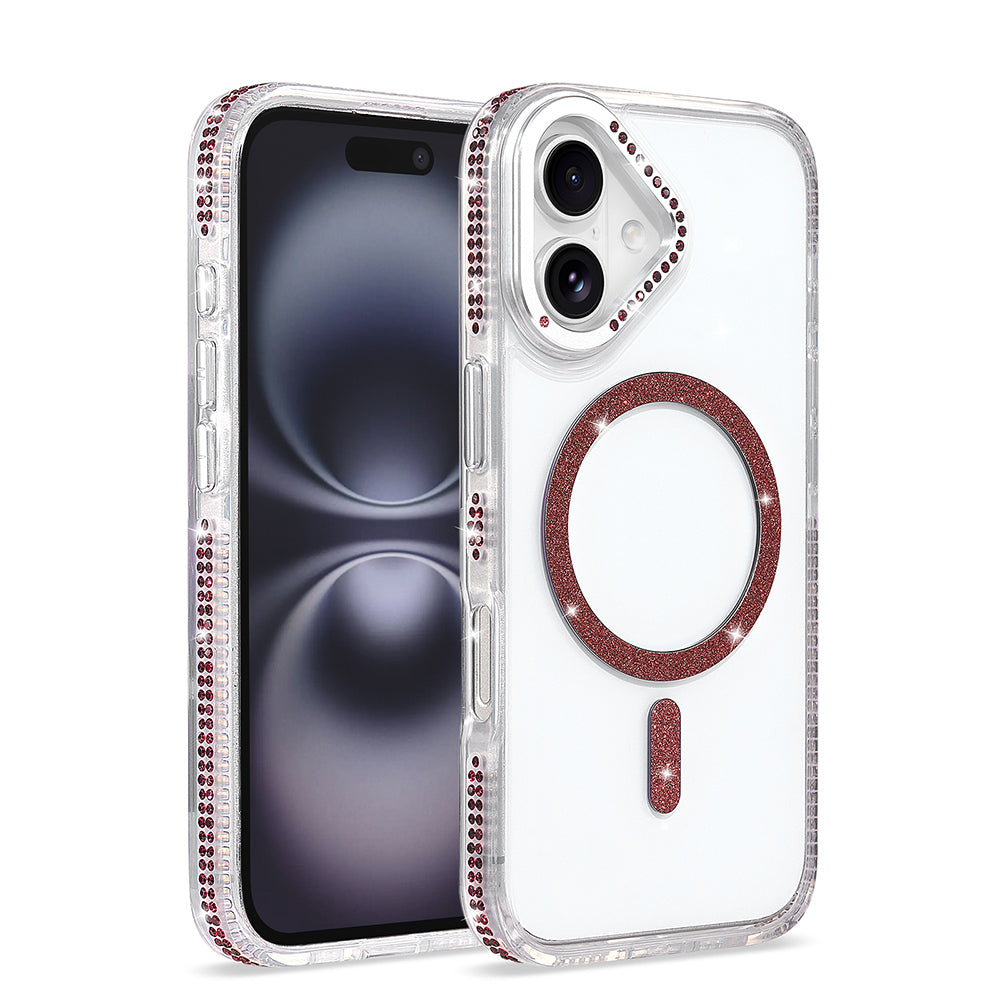 iPhone 16 Kılıf M-safe Şarj Özellikli MNC Tera Silikon Kapak - Mürdüm