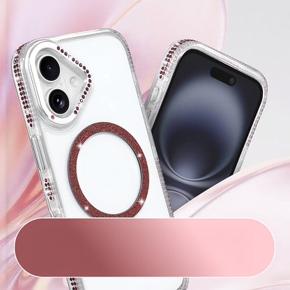 iPhone 16 Kılıf M-safe Şarj Özellikli MNC Tera Silikon Kapak - Mürdüm