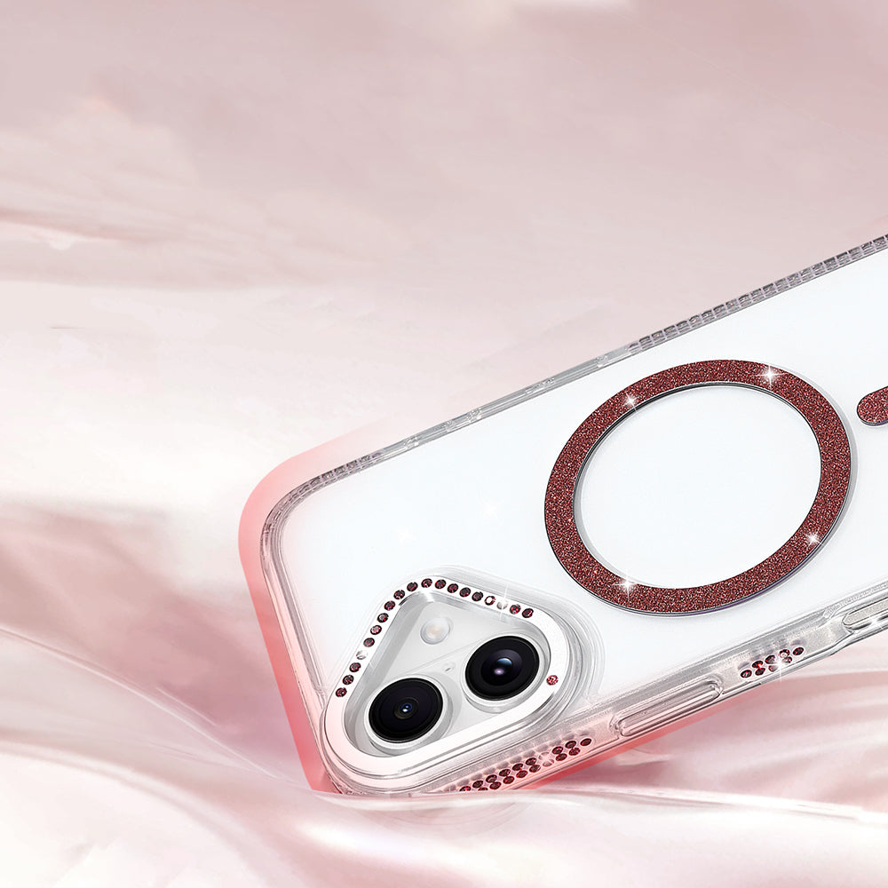iPhone 16 Kılıf M-safe Şarj Özellikli MNC Tera Silikon Kapak - Mürdüm