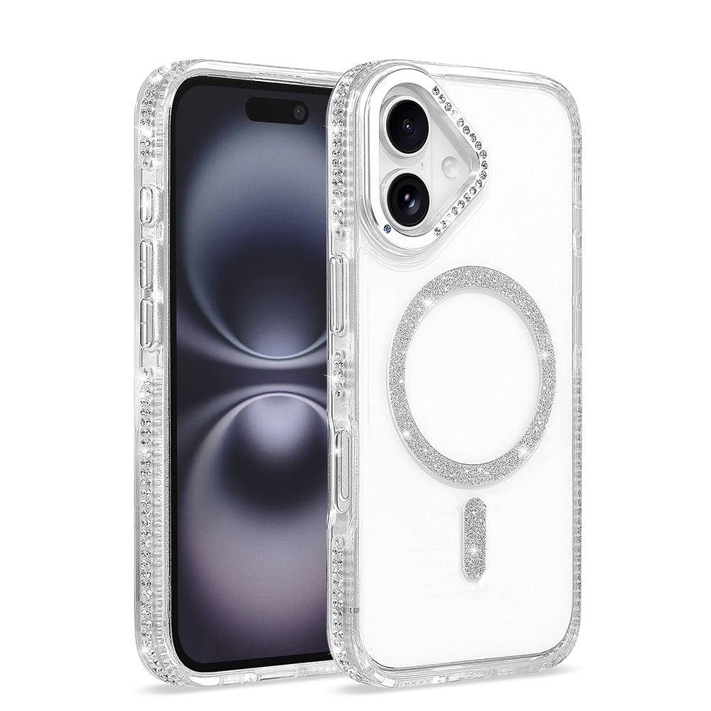 iPhone 16 Kılıf M-safe Şarj Özellikli MNC Tera Silikon Kapak - Şeffaf