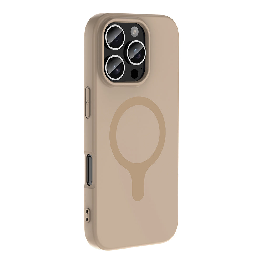 iPhone 16 Pro Kılıf M-Safe Şarj Özellikli MNC Aris Silikon Kapak - Saks Mavi