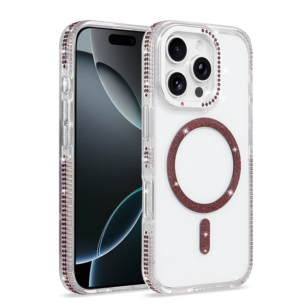 iPhone 16 Pro Kılıf M-safe Şarj Özellikli MNC Tera Silikon Kapak - Mürdüm