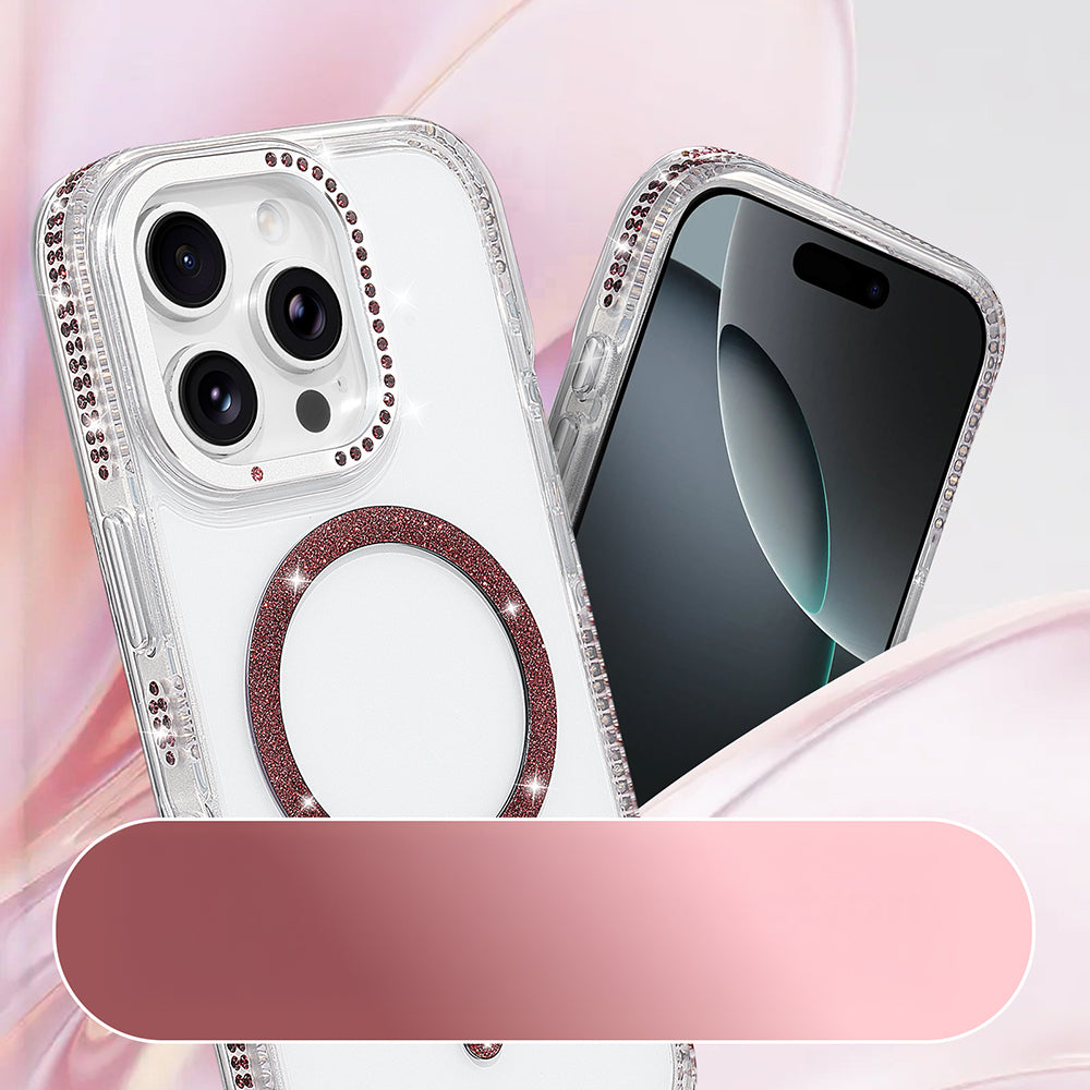 iPhone 16 Pro Kılıf M-safe Şarj Özellikli MNC Tera Silikon Kapak - Mürdüm