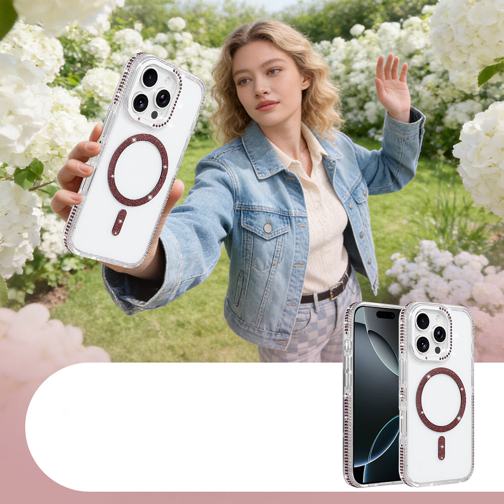 iPhone 16 Pro Kılıf M-safe Şarj Özellikli MNC Tera Silikon Kapak - Mürdüm