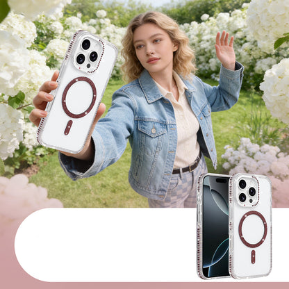 iPhone 16 Pro Kılıf M-safe Şarj Özellikli MNC Tera Silikon Kapak - Mürdüm
