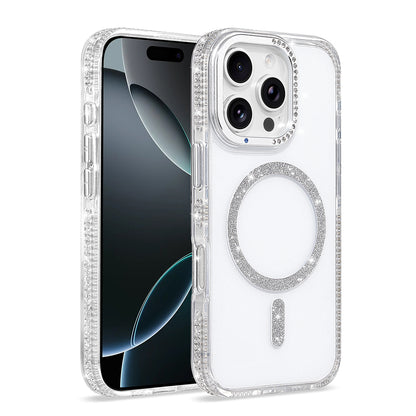 iPhone 16 Pro Kılıf M-safe Şarj Özellikli MNC Tera Silikon Kapak - Şeffaf