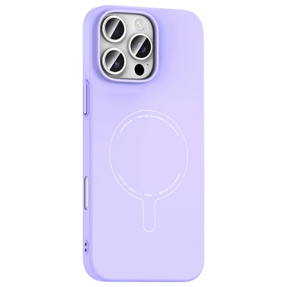 iPhone 16 Pro Max Kılıf M-Safe Şarj Özellikli Kamera Korumalı MNC Elio Sert PC Kapak - Lila