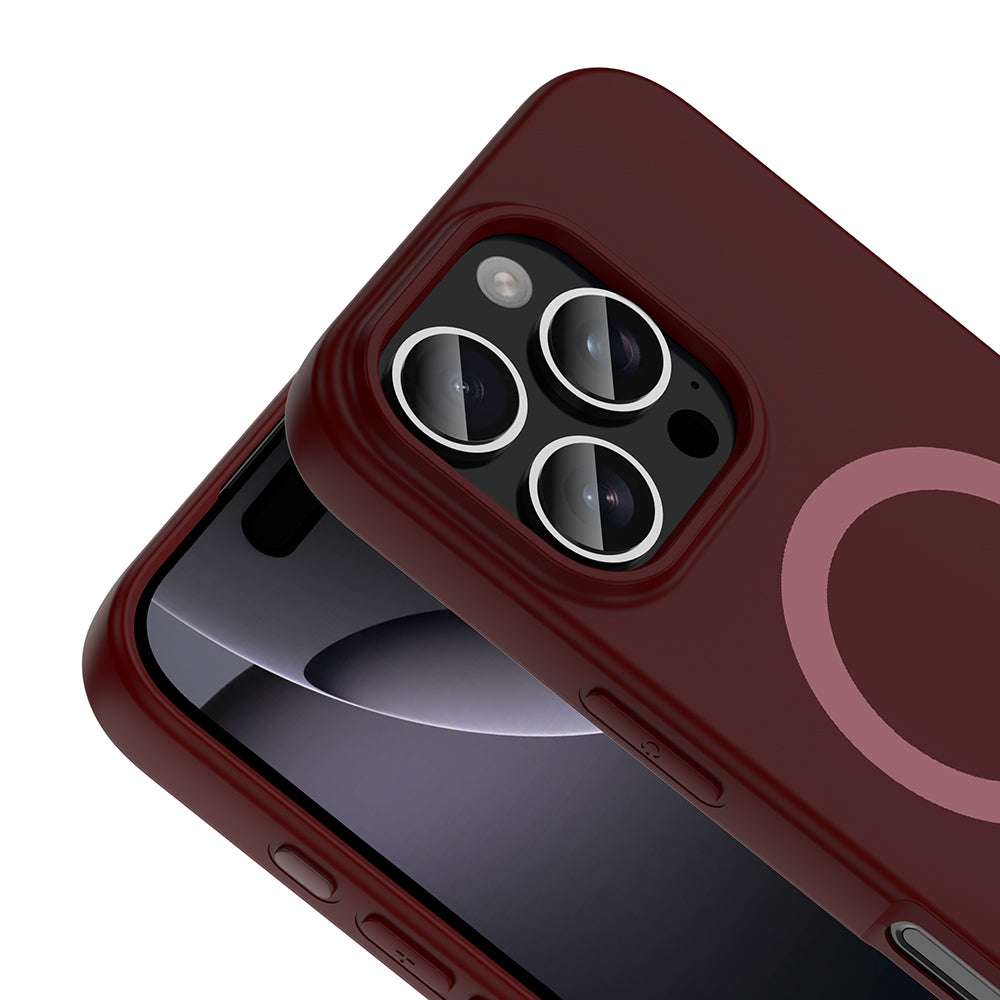 iPhone 16 Pro Max Kılıf M-Safe Şarj Özellikli MNC Aris Silikon Kapak - Mürdüm