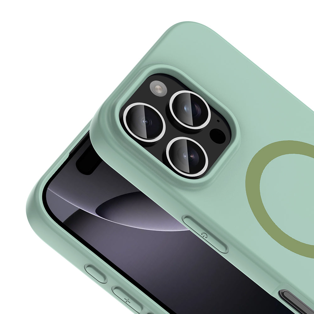 iPhone 16 Pro Max Kılıf M-Safe Şarj Özellikli MNC Aris Silikon Kapak - Turkuaz