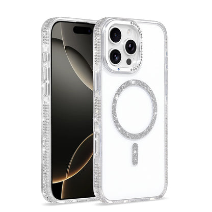 iPhone 16 Pro Max Kılıf M-safe Şarj Özellikli MNC Tera Silikon Kapak - Şeffaf