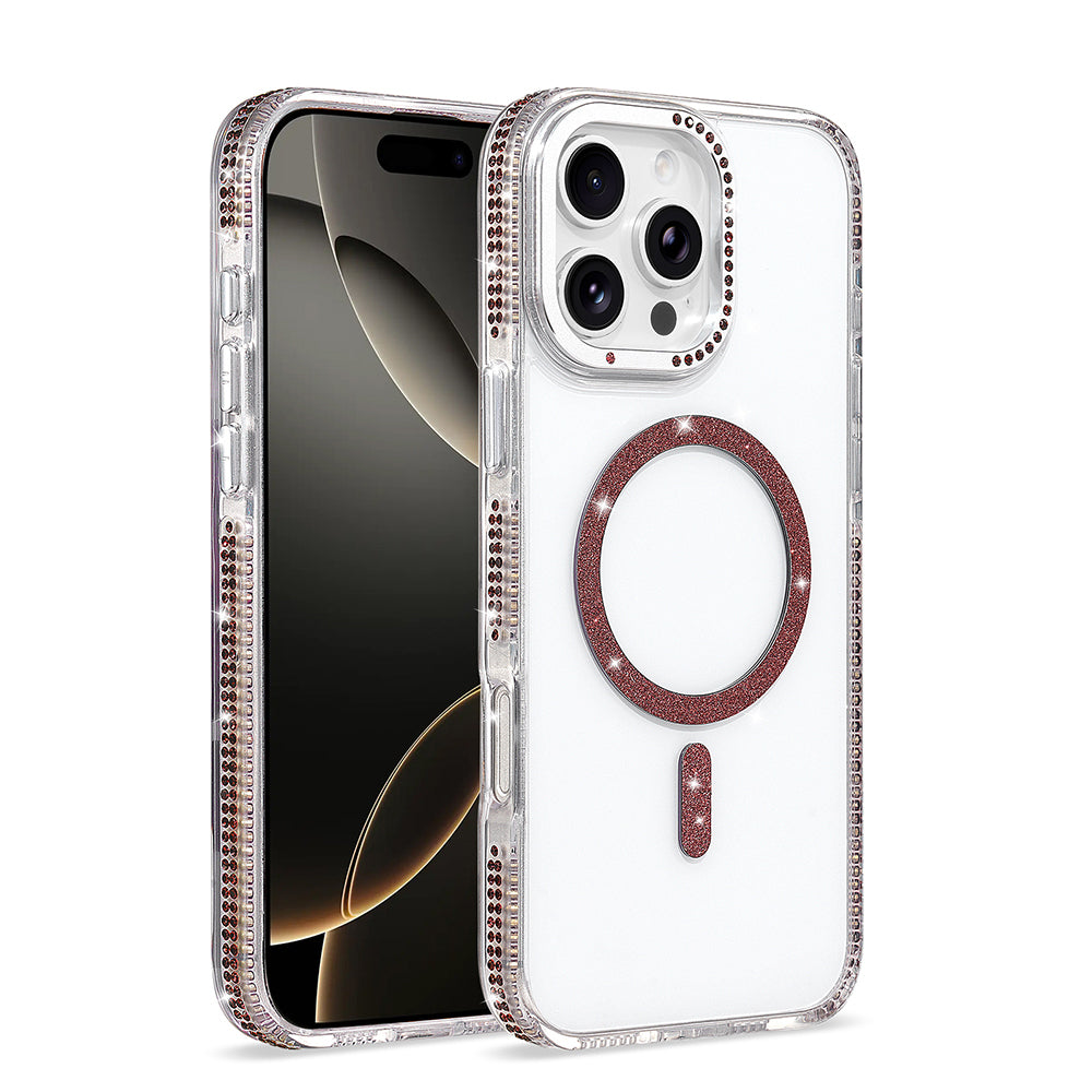 iPhone 16 Pro Max Kılıf M-safe Şarj Özellikli MNC Tera Silikon Kapak - Mürdüm