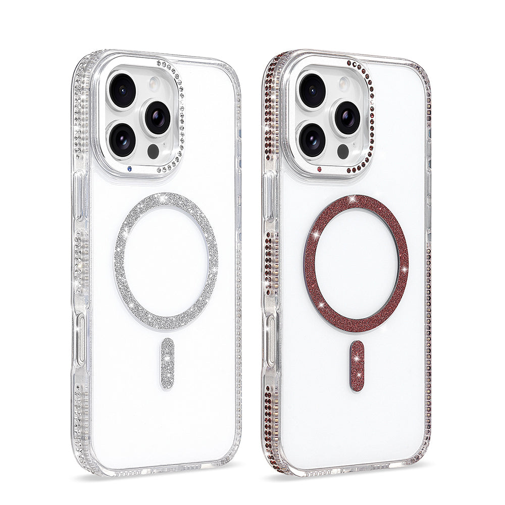 iPhone 16 Pro Max Kılıf M-safe Şarj Özellikli MNC Tera Silikon Kapak - Şeffaf