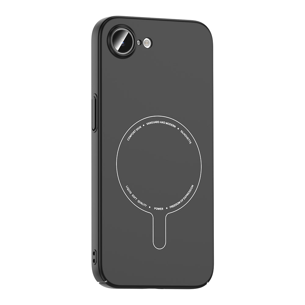 iPhone 16E Kılıf M-Safe Şarj Özellikli Kamera Korumalı MNC Elio Sert PC Kapak - Açık Pembe