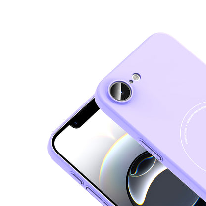 iPhone 16E Kılıf M-Safe Şarj Özellikli Kamera Korumalı MNC Elio Sert PC Kapak - Lila