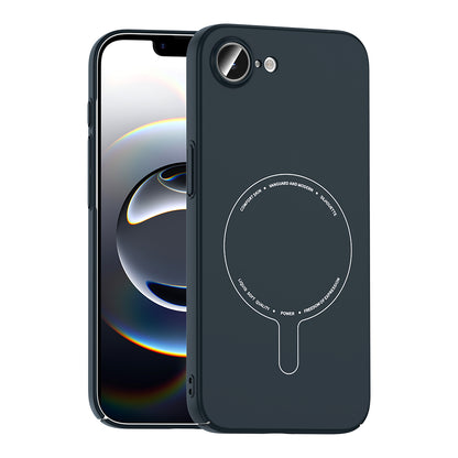 iPhone 16E Kılıf M-Safe Şarj Özellikli Kamera Korumalı MNC Elio Sert PC Kapak - Lacivert