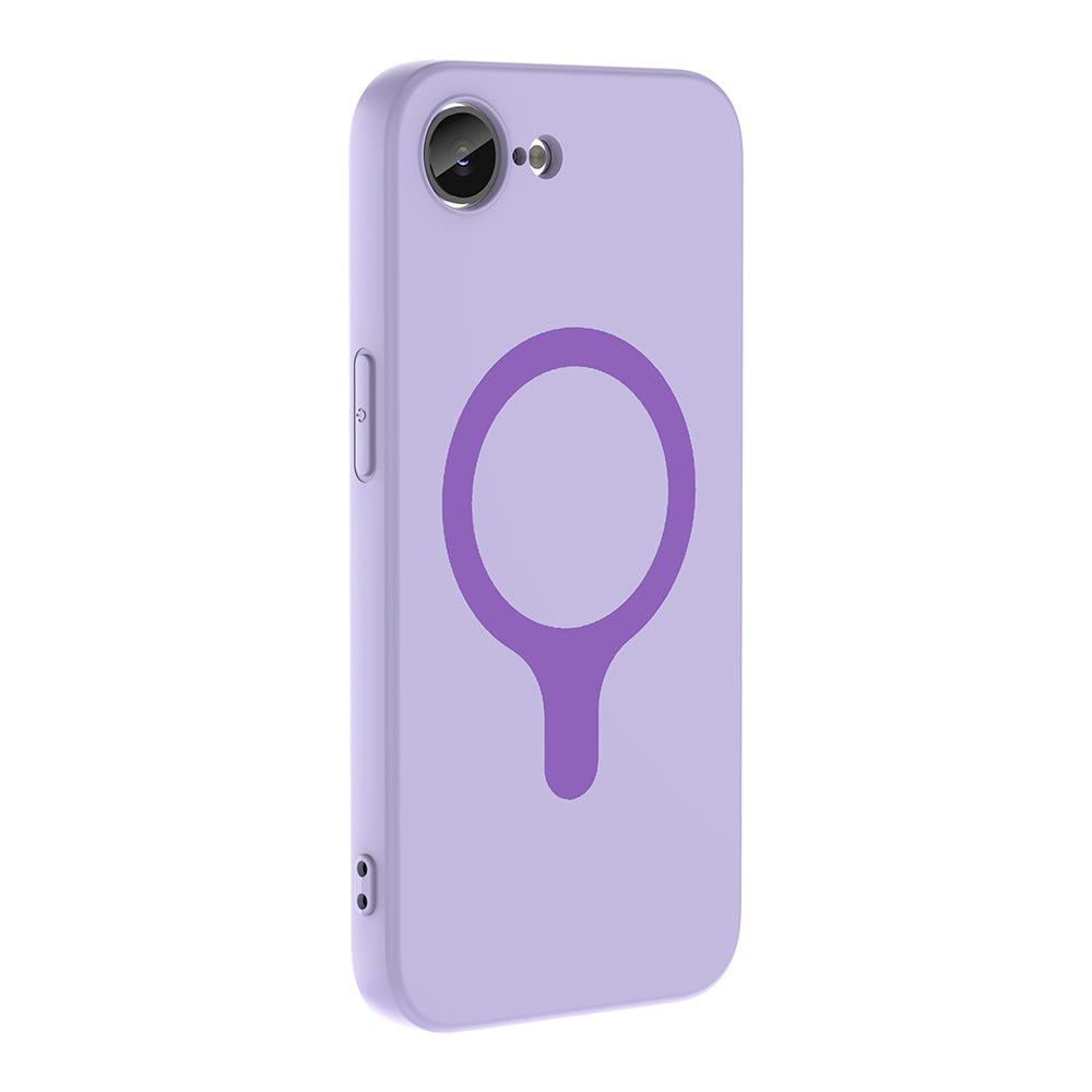 iPhone 16E Kılıf M-Safe Şarj Özellikli MNC Aris Silikon Kapak - Lila