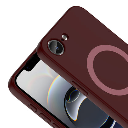 iPhone 16E Kılıf M-Safe Şarj Özellikli MNC Aris Silikon Kapak - Mürdüm
