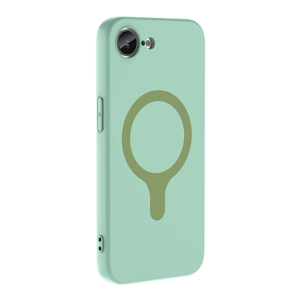iPhone 16E Kılıf M-Safe Şarj Özellikli MNC Aris Silikon Kapak - Turkuaz