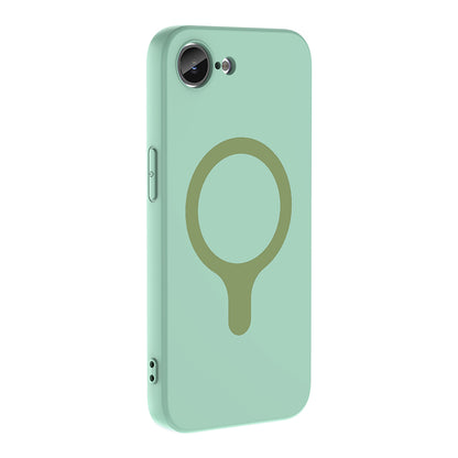 iPhone 16E Kılıf M-Safe Şarj Özellikli MNC Aris Silikon Kapak - Turkuaz