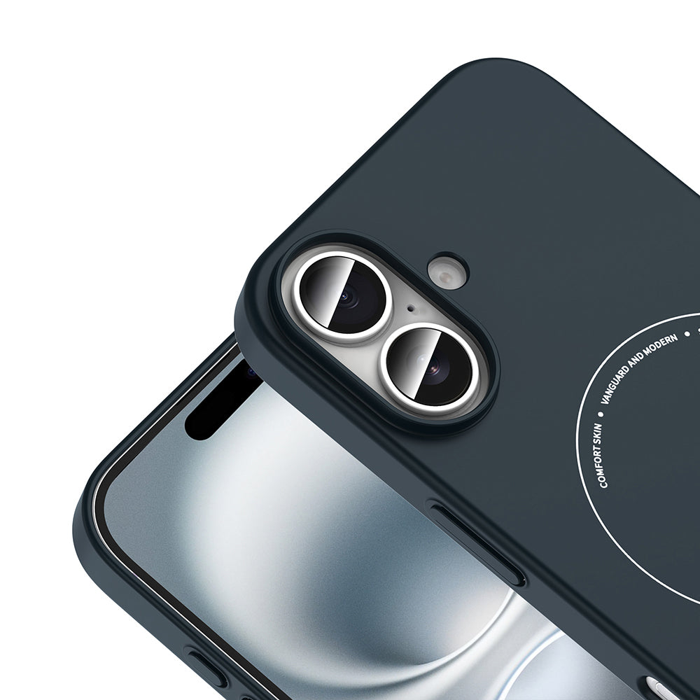 iPhone 17 Kılıf M-Safe Şarj Özellikli Kamera Korumalı MNC Elio Sert PC Kapak - Lacivert