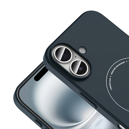iPhone 17 Kılıf M-Safe Şarj Özellikli Kamera Korumalı MNC Elio Sert PC Kapak - Lacivert