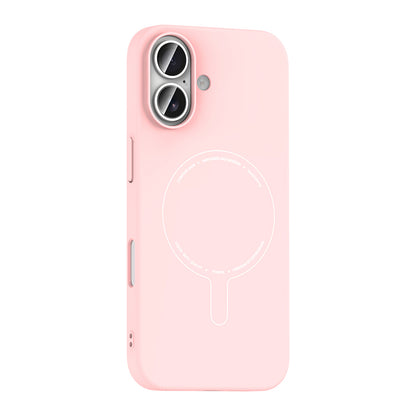 iPhone 17 Kılıf M-Safe Şarj Özellikli Kamera Korumalı MNC Elio Sert PC Kapak - Açık Pembe