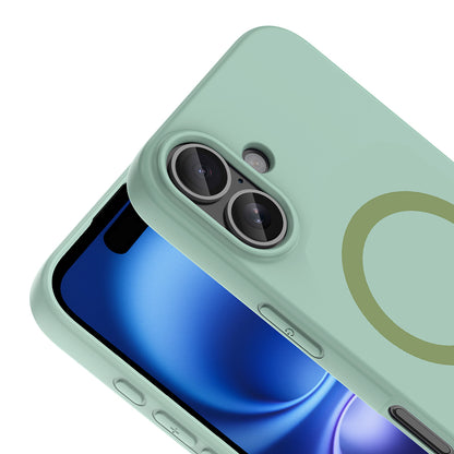 iPhone 17 Kılıf M-Safe Şarj Özellikli MNC Aris Silikon Kapak - Turkuaz