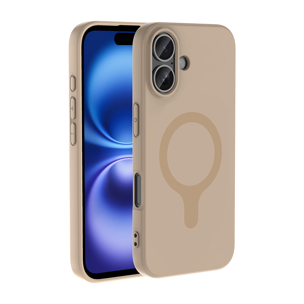 iPhone 17 Kılıf M-Safe Şarj Özellikli MNC Aris Silikon Kapak - Sarı