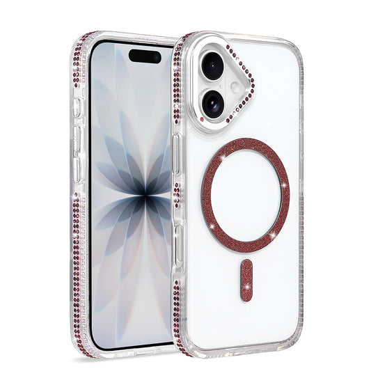 iPhone 17 Kılıf M-safe Şarj Özellikli MNC Tera Silikon Kapak - Mürdüm