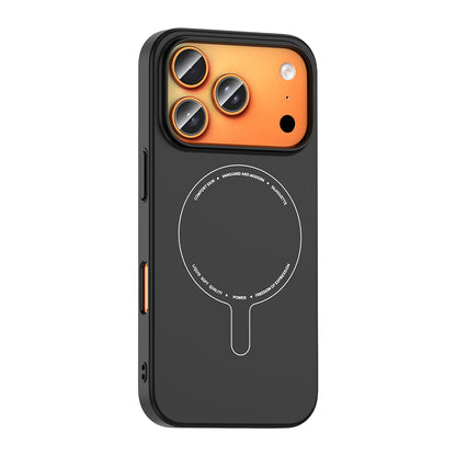 iPhone 17 Pro Kılıf M-Safe Şarj Özellikli Kamera Korumalı MNC Elio Sert PC Kapak - Bordo