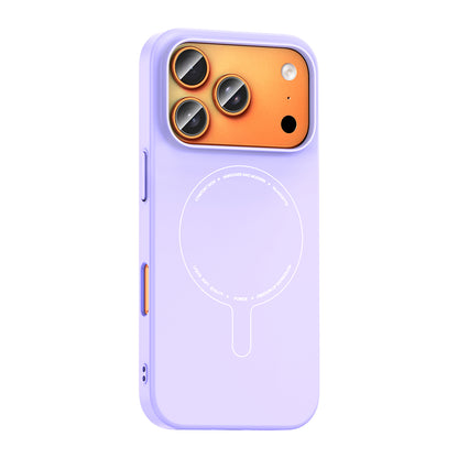 iPhone 17 Pro Kılıf M-Safe Şarj Özellikli Kamera Korumalı MNC Elio Sert PC Kapak - Lila