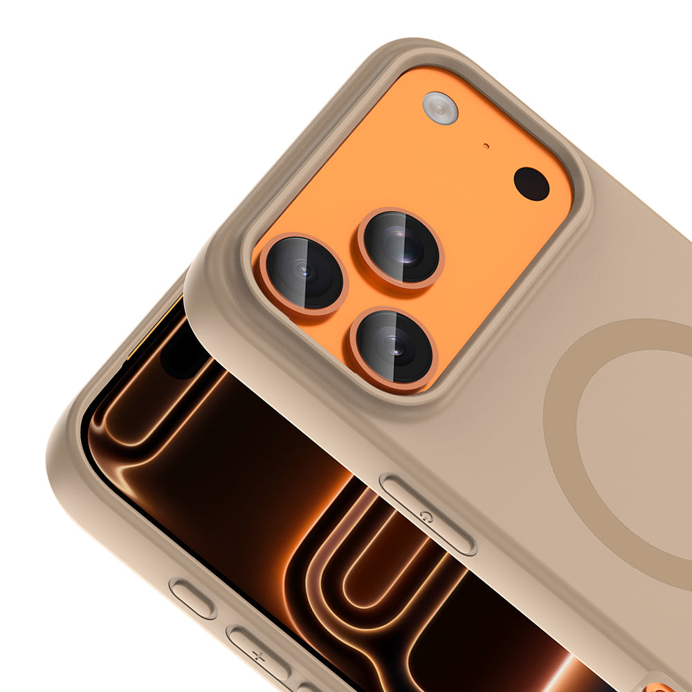 iPhone 17 Pro Kılıf M-Safe Şarj Özellikli MNC Aris Silikon Kapak - Saks Mavi