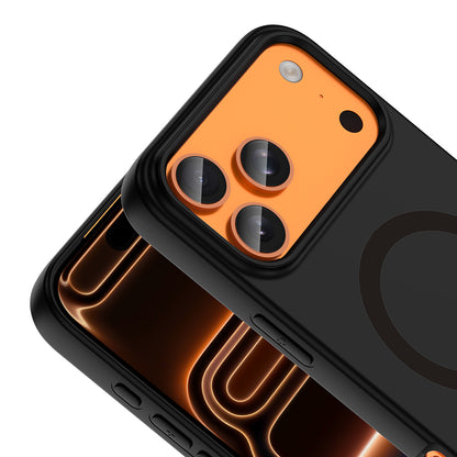 iPhone 17 Pro Kılıf M-Safe Şarj Özellikli MNC Aris Silikon Kapak - Siyah