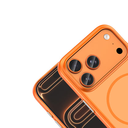 iPhone 17 Pro Kılıf M-Safe Şarj Özellikli MNC Lora PC Kapak - Turuncu